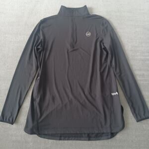 Veil Spark Dress Womens L Black Half Zip Pullover Workout Train Stretch Modest